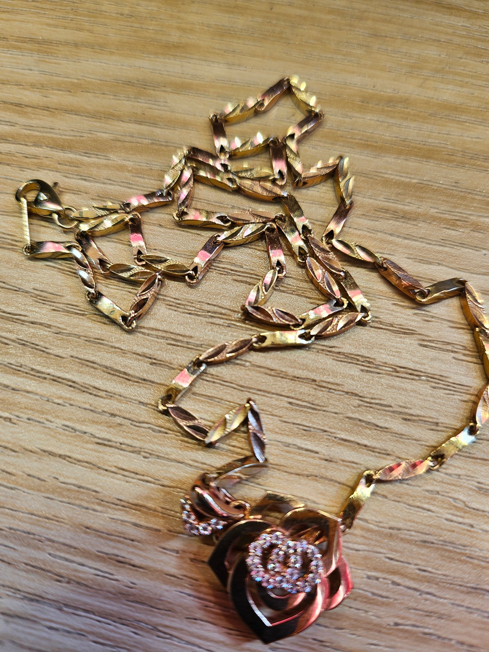 14k목걸이이 핑크.옐로우골드