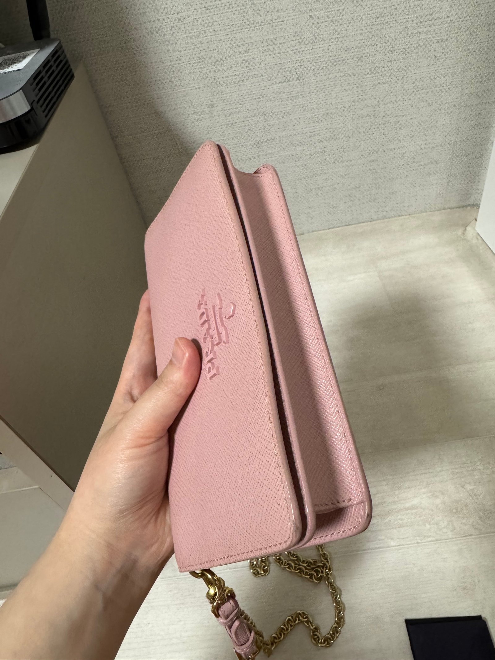 프라다 핑크 체인백