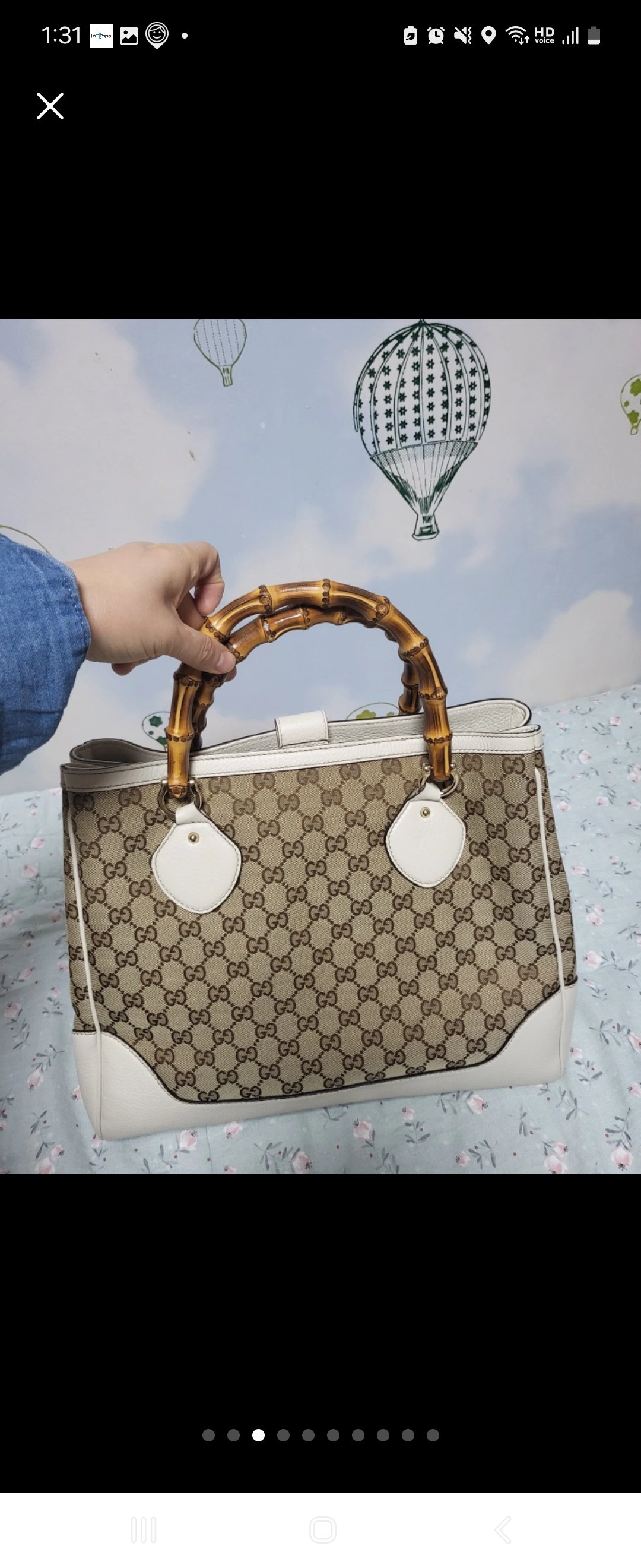 구찌뱀부 토트백