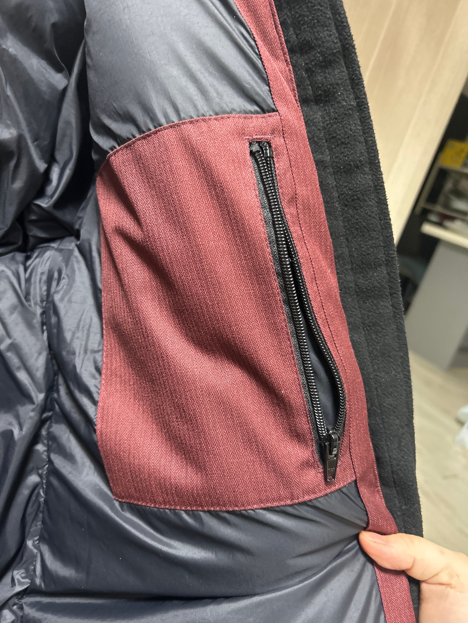 노비스 여성패딩 버건디 s